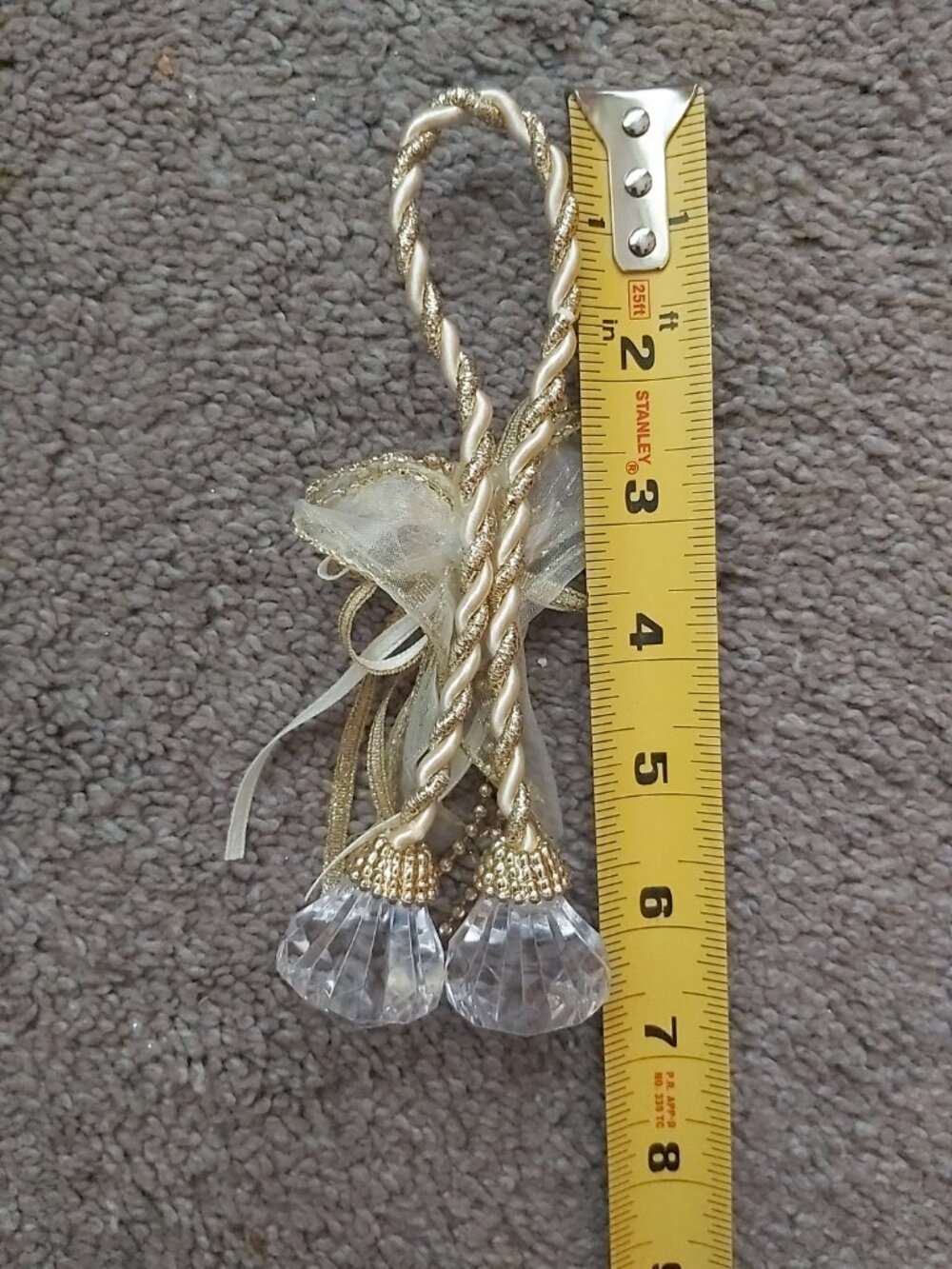 Vintage Twisted Satin Rope & Textured Bead Strand - Picture 3 of 3